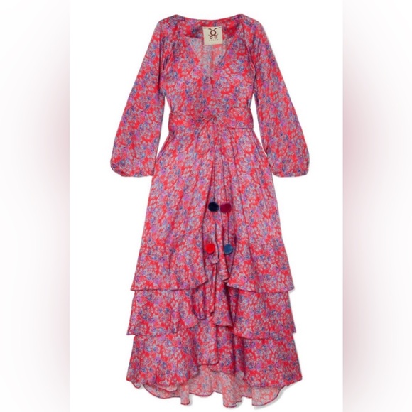 Sz XS/S Figue ‘Frederica’ 100% Silk Dress ASO Meghan Markle - Picture 3 of 8